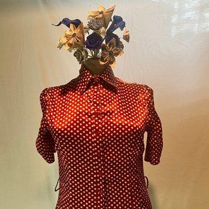 Vintage Style Polka Dot Blouse
